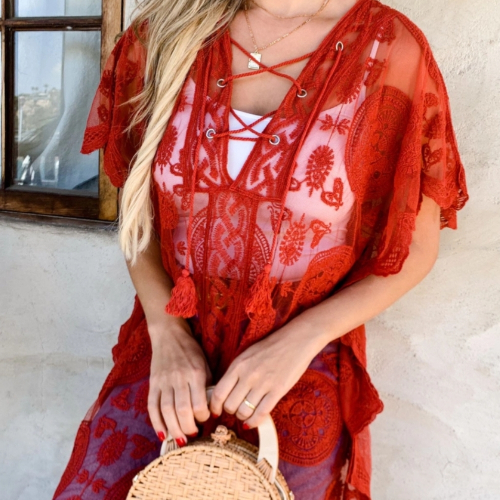 Boutique lace cover up